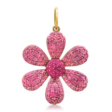 Fabulous Pink Sapphire Flower Charm