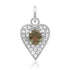Petite Sapphire & Diamond Pave Heart Charm