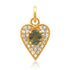Petite Sapphire & Diamond Pave Heart Charm