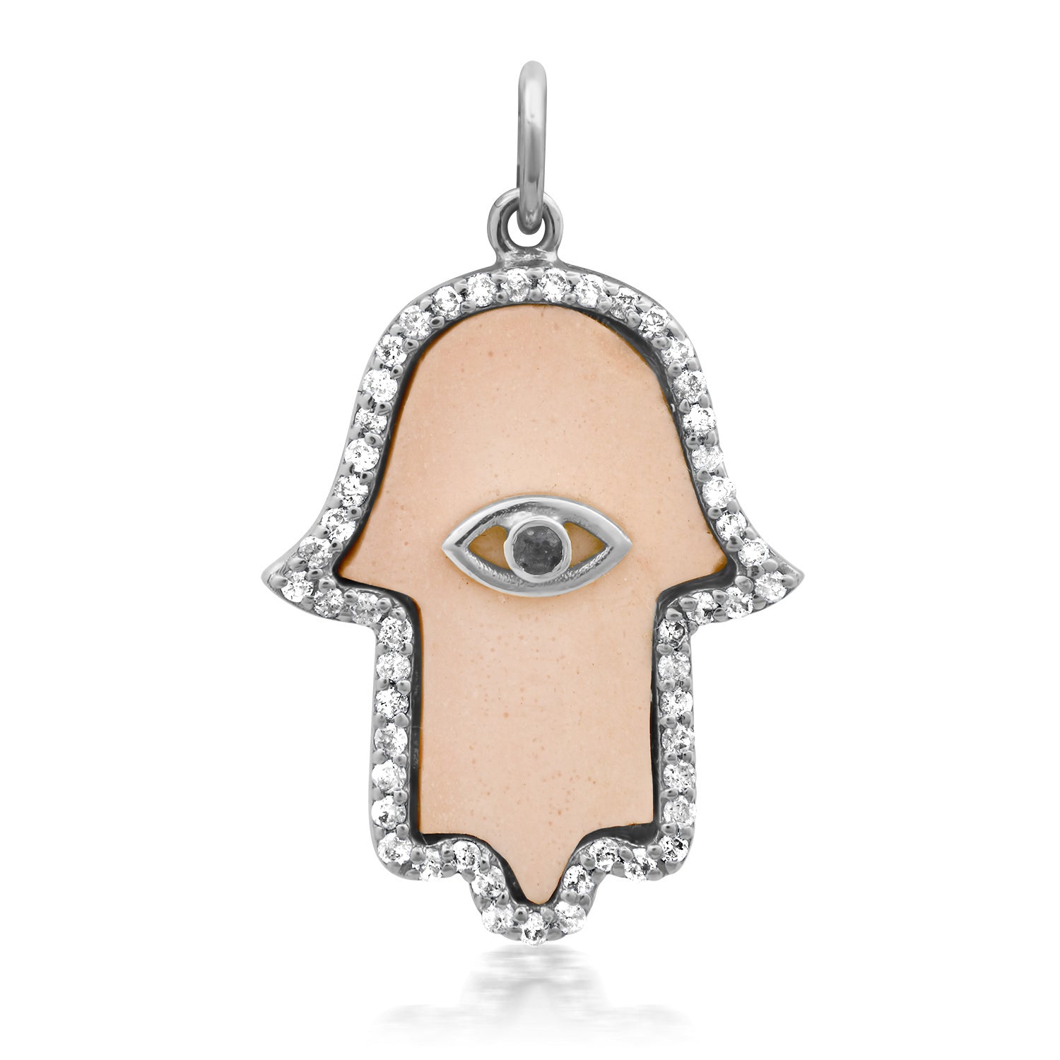 Evil Eye Diamond & Gemstone Hamsa Charm