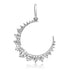 Delicate Graduated Diamond Crescent Charm