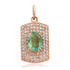 Emerald & Diamond Plaque Charm 