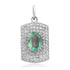Emerald & Diamond Plaque Charm 