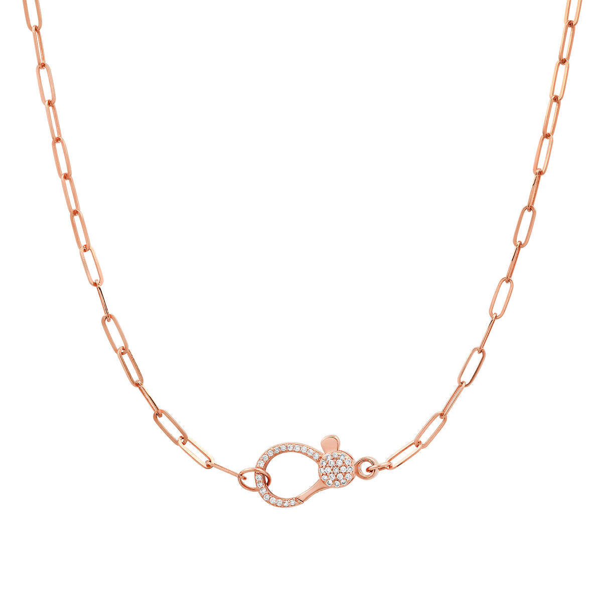 Hooked On You Micro Paperclip Chain Necklace