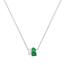 Multi Shape Diamond & Emerald Necklace