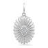 Elongated Fluted Gold and Diamond Sunflower Charm