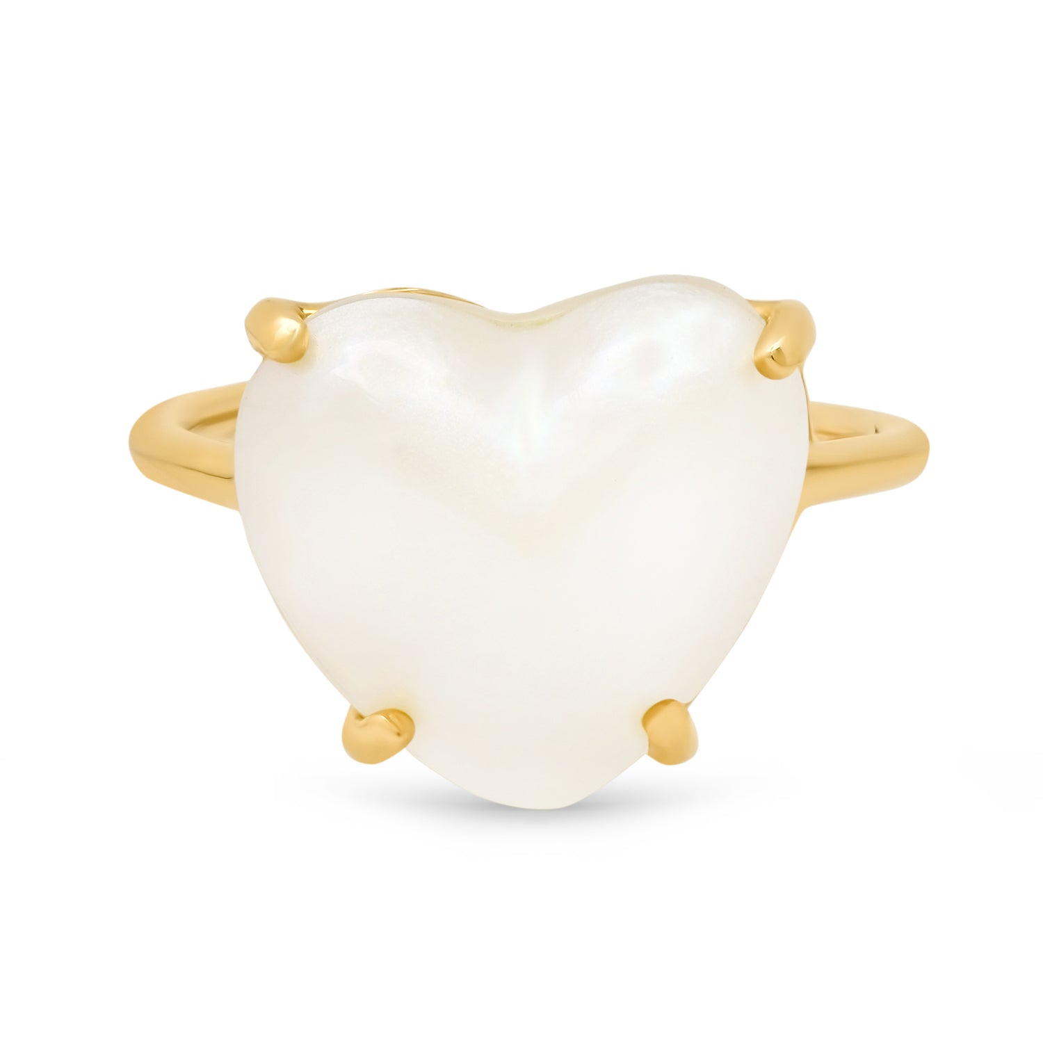 Pearl Heart Signet Ring