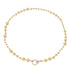 Gold Ball Chain Necklace with Diamond Clasp