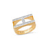 Grandsize Encrusted Initial Ring