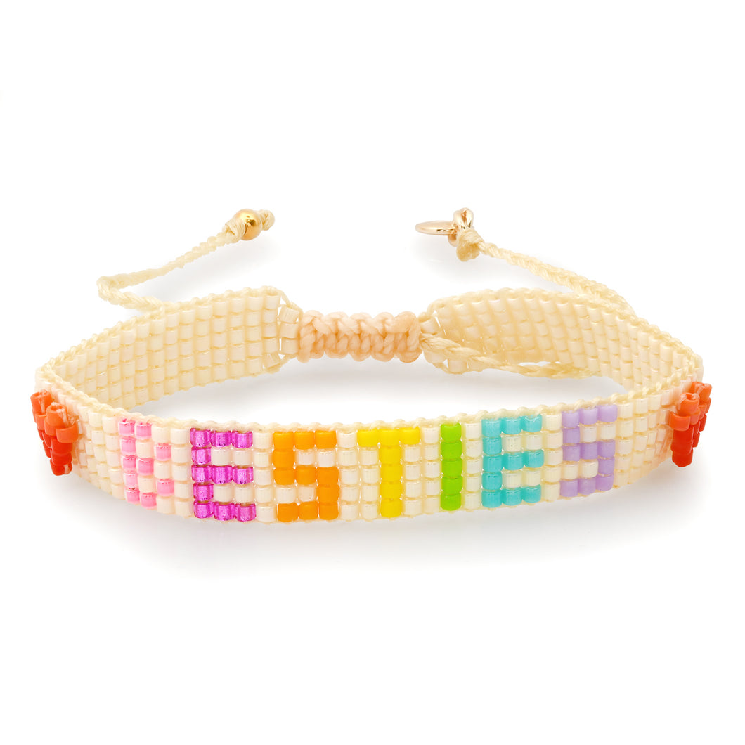 Besties Adjustable Beaded Friendship Bracelet