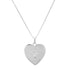 Double Sided Mother Of Pearl & Diamond Heart Necklace