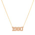 High Polish Varsity Year Nameplate Necklace