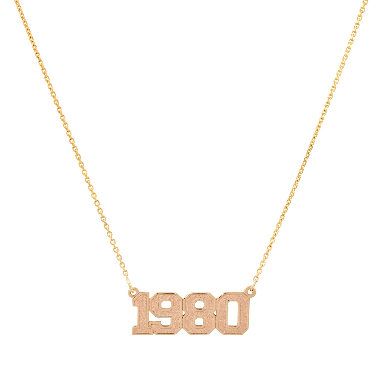 High Polish Varsity Year Nameplate Necklace