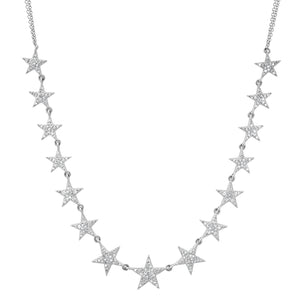 Diamond Studded Double Chain Star Necklace