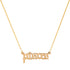 High Polish Old English Zodiac Necklace