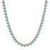 Jumbo Bezel Set Turquoise Heart Tennis Necklace