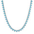 Jumbo Bezel Set Turquoise Heart Tennis Necklace