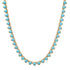 Jumbo Bezel Set Turquoise Heart Tennis Necklace