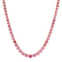 Graduated Bezel Set Pink Sapphire Tennis Necklace