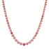 Graduated Bezel Set Pink Sapphire Tennis Necklace
