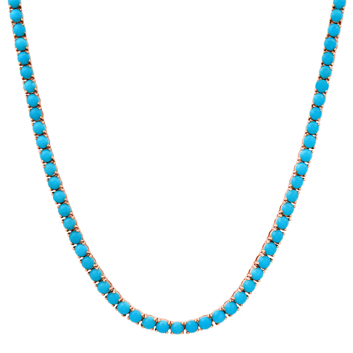 Mighty Full Length Turquoise Tennis Necklace