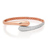 Half Pave & High Polish Bypass Bangle Bracelet