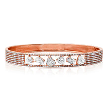 Multi-Shape & Pave Diamond Bangle Bracelet