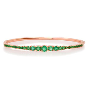 Glamorous Graduated Emerald Bangle