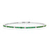 Alternating Diamond & Emerald Flex Bangle Bracelet