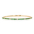 Alternating Diamond & Emerald Flex Bangle Bracelet