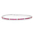 Alternating Diamond & Ruby Flex Bangle Bracelet