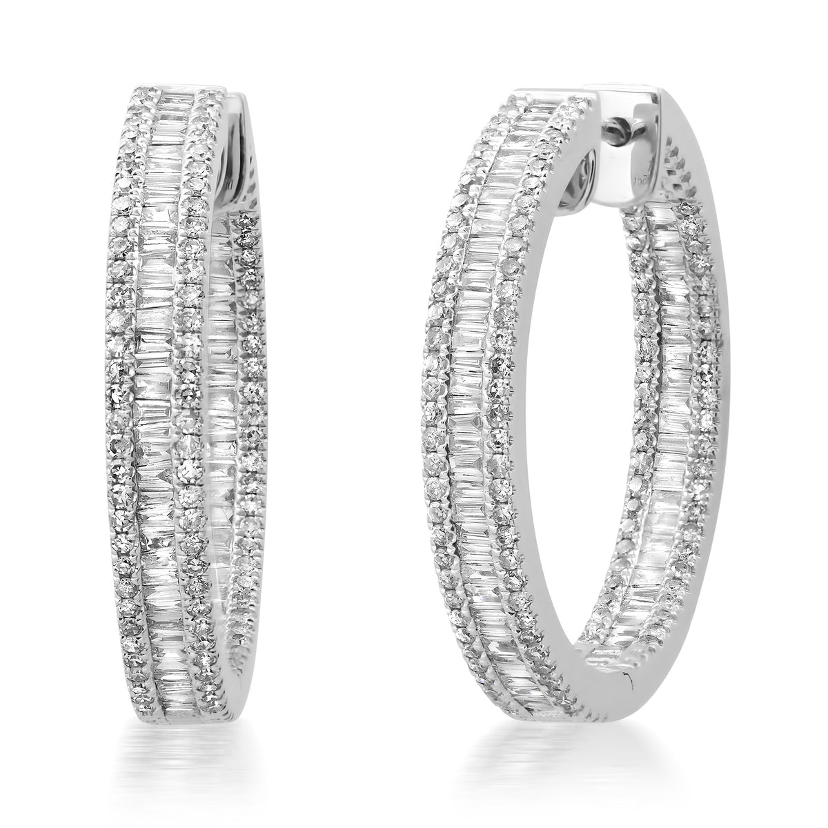 Glitzy 1 Inch Diamond Illusion Hoops