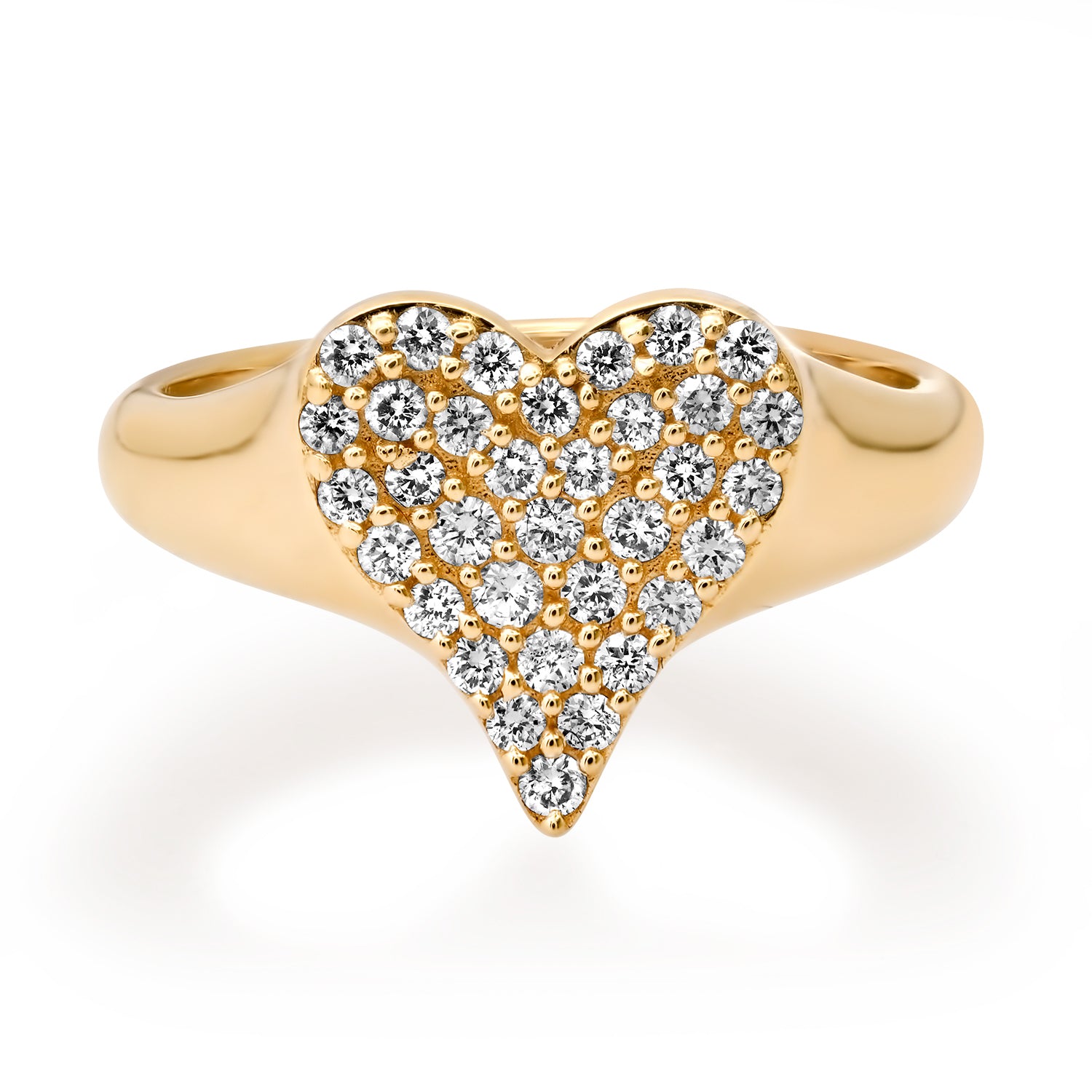 Heavenly Pave Diamond Heart Ring
