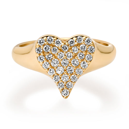 Heroic Pave Diamond Heart Ring