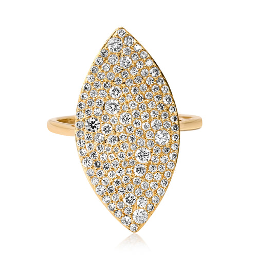 Illuminating Full Shine Pave Diamond Marquis Ring