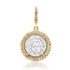 Silver Mama Token in 14k Gold & Diamond Bezel Frame