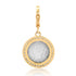 Silver Maman Token in 14k Gold & Diamond Bezel Frame