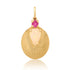 Fluted Joy Light Charm with Australian Opal & Ruby