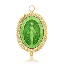 Enamel Virgin Mary Pendant Charm