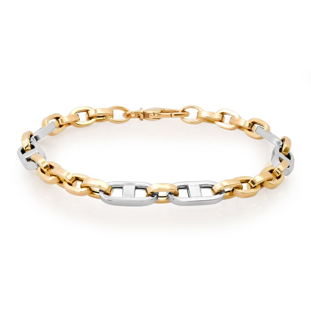 Luxe Link & Mariner Two-Tone Chain Bracelet