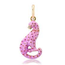 Poised Enamel & Gemstone Leopard Charm