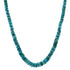 Graduated Turquoise Beaded Necklace on Sky Blue Silk