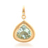 Bezel Set Aquamarine Drop Charm with Diamond Enhancer Clasp