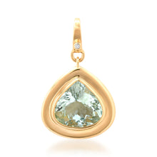 Bezel Set Aquamarine Drop Charm with Diamond Enhancer Clasp