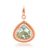 Pear Shape Bezel Set Aquamarine Drop Charm with Diamond Enhancer Clasp