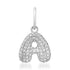 Chubby Puffy Pave Diamond Initial Charm