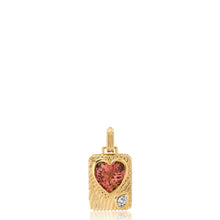 Ripple Heart Amulet Charm Pendant