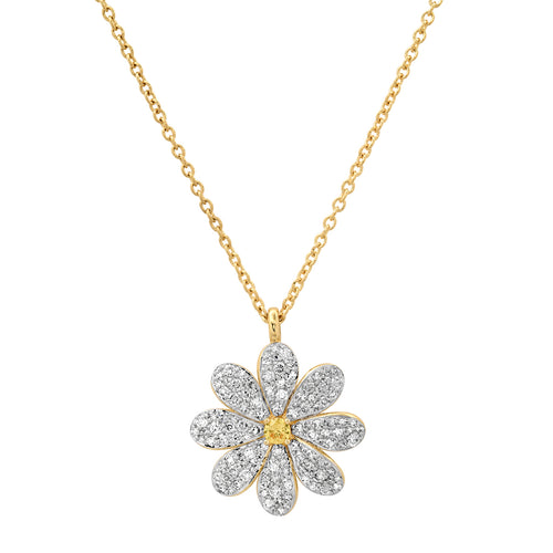 Milestones by AB for Eriness Large Diamond Daisy Necklace