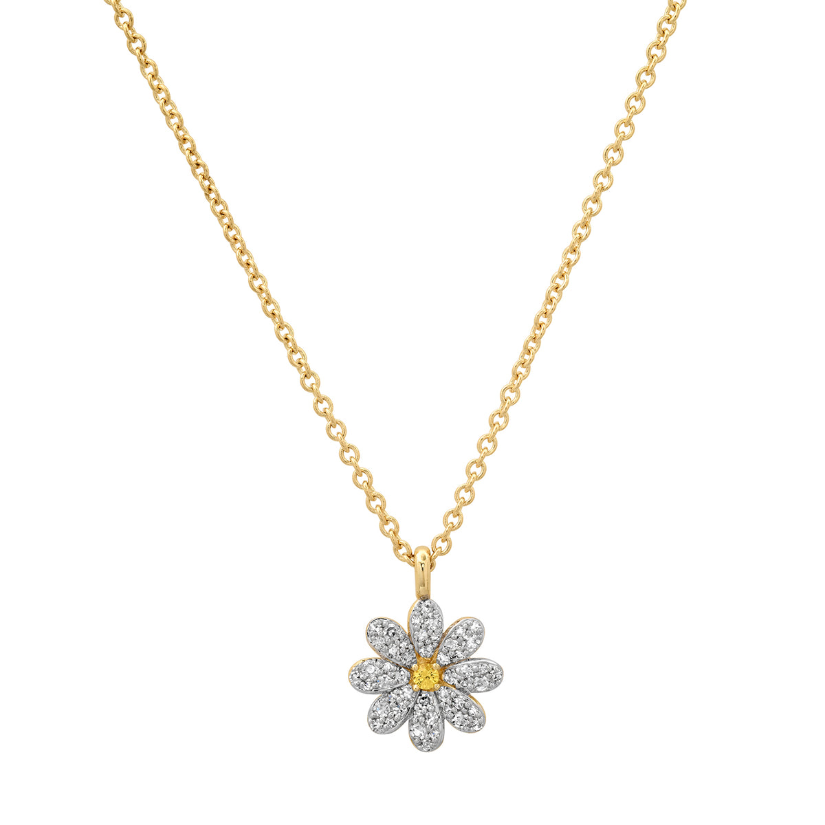 Milestones by AB for Eriness Small Diamond Daisy Necklace