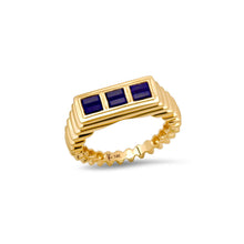 Fluted Gemstone Colorblock Ring